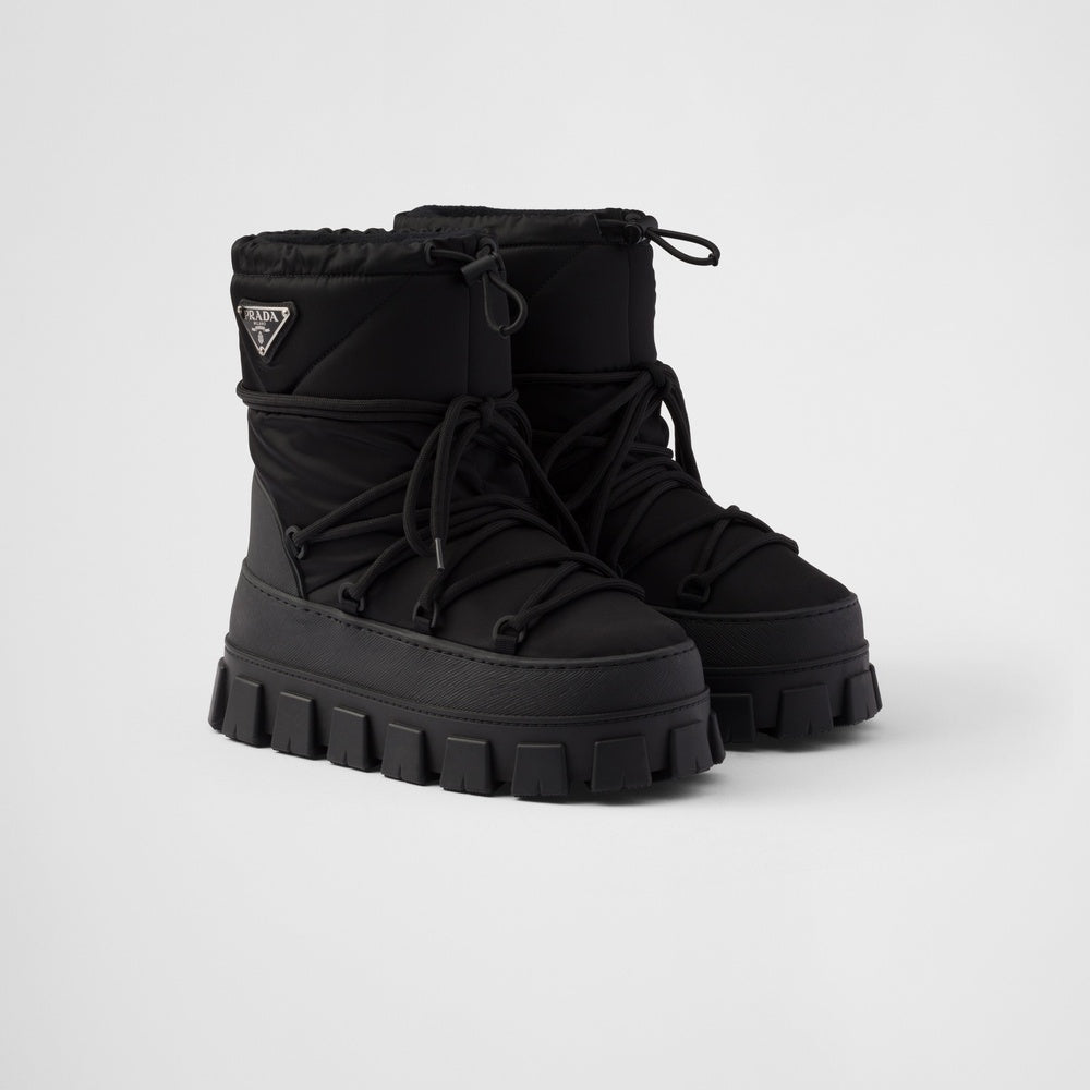 Re-Nylon gabardine après-ski boots