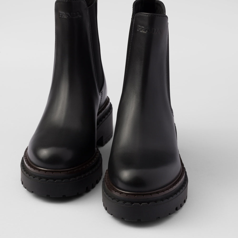Double Chocolate leather Chelsea boots
