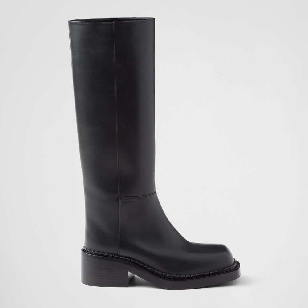 Leather boots