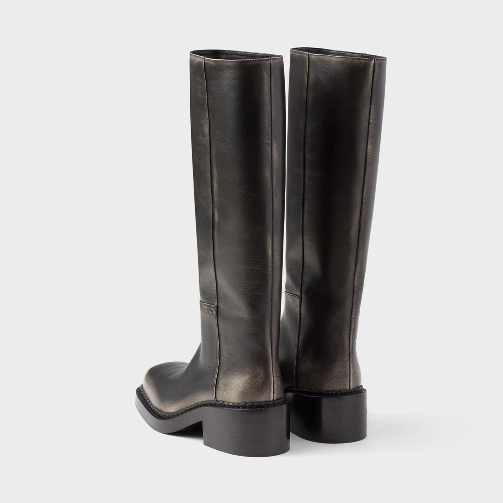 Leather boots