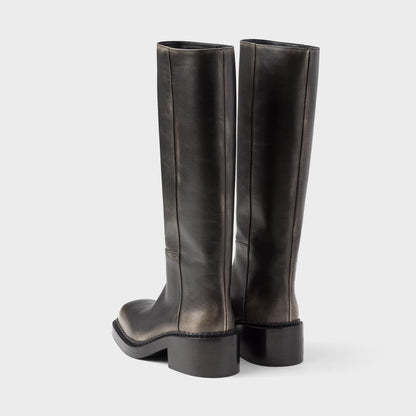 Leather boots