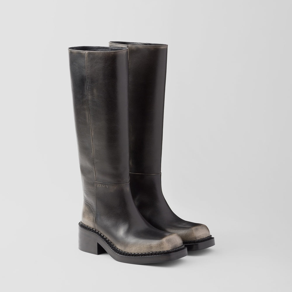 Leather boots