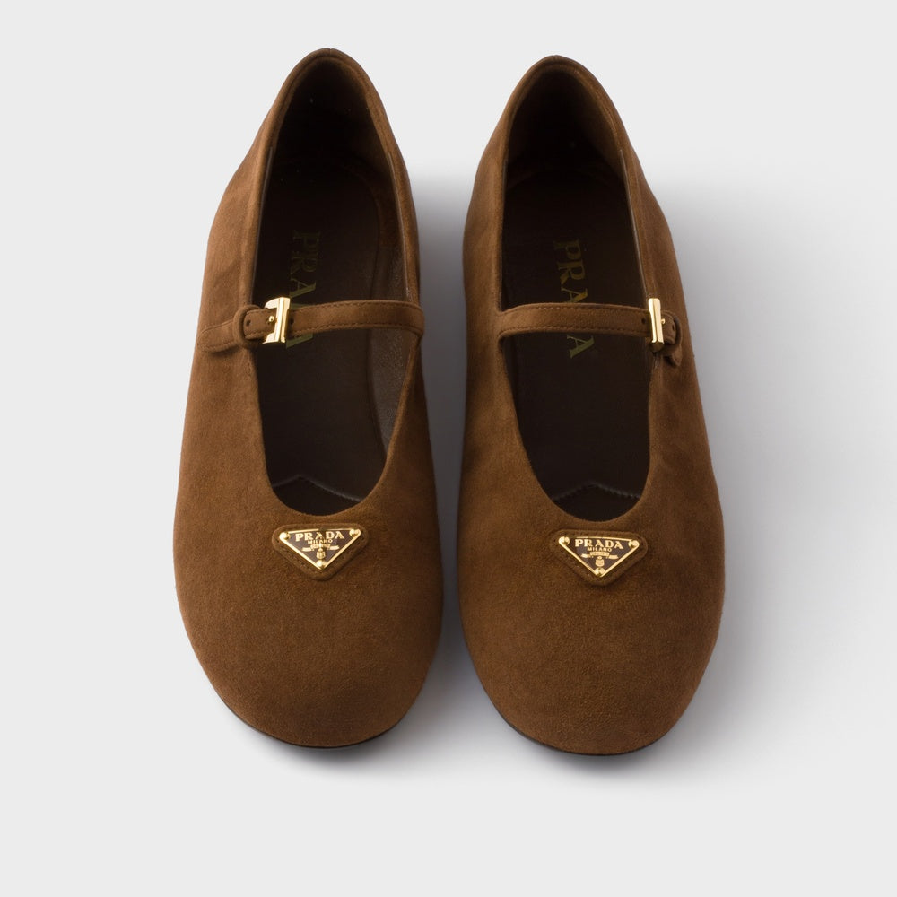 Suede ballerinas