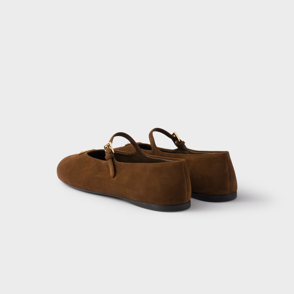 Suede ballerinas