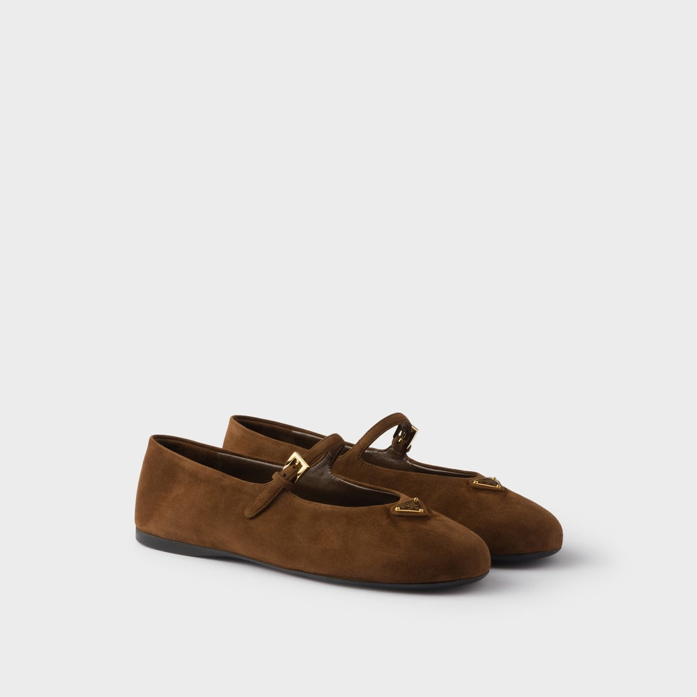 Suede ballerinas