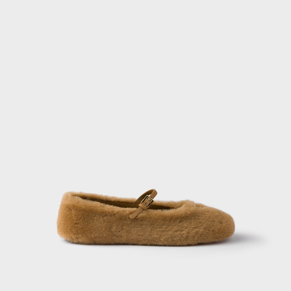 Shearling ballerinas