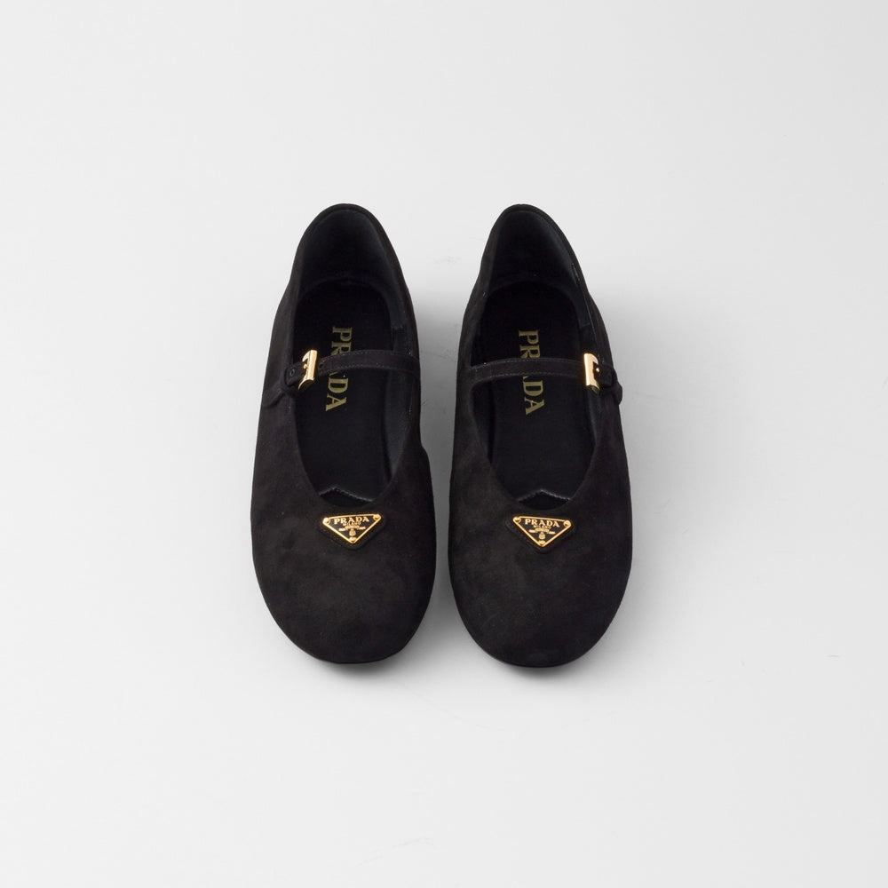 Suede ballerinas