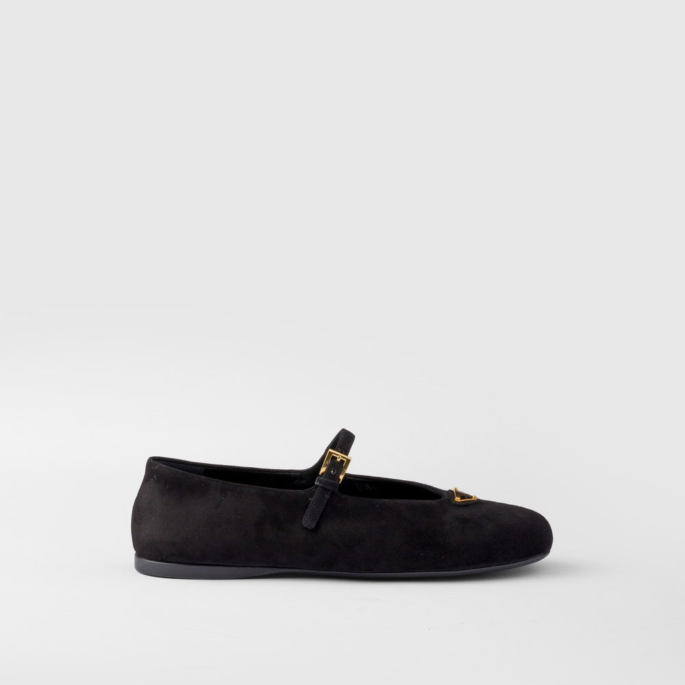 Suede ballerinas