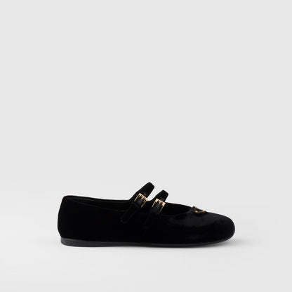 Velvet ballerinas