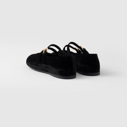 Velvet ballerinas