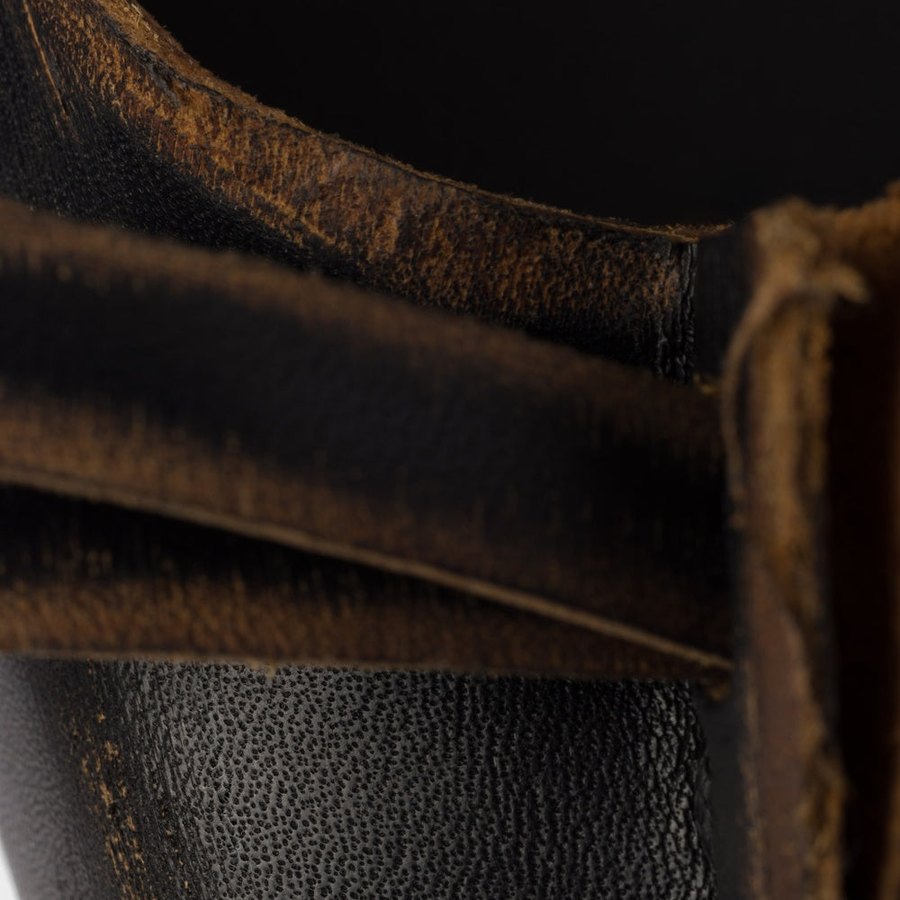 Antiqued leather pumps