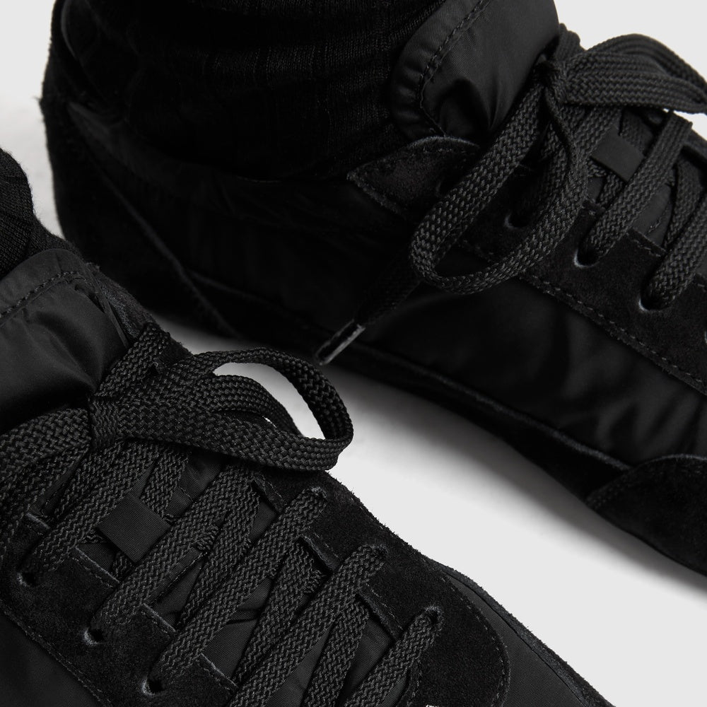 Collapse Re-Nylon and suede sneakers