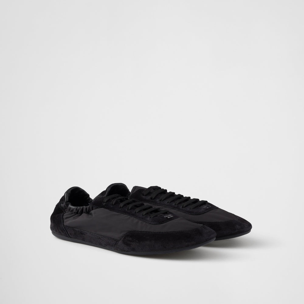 Collapse Re-Nylon and suede sneakers