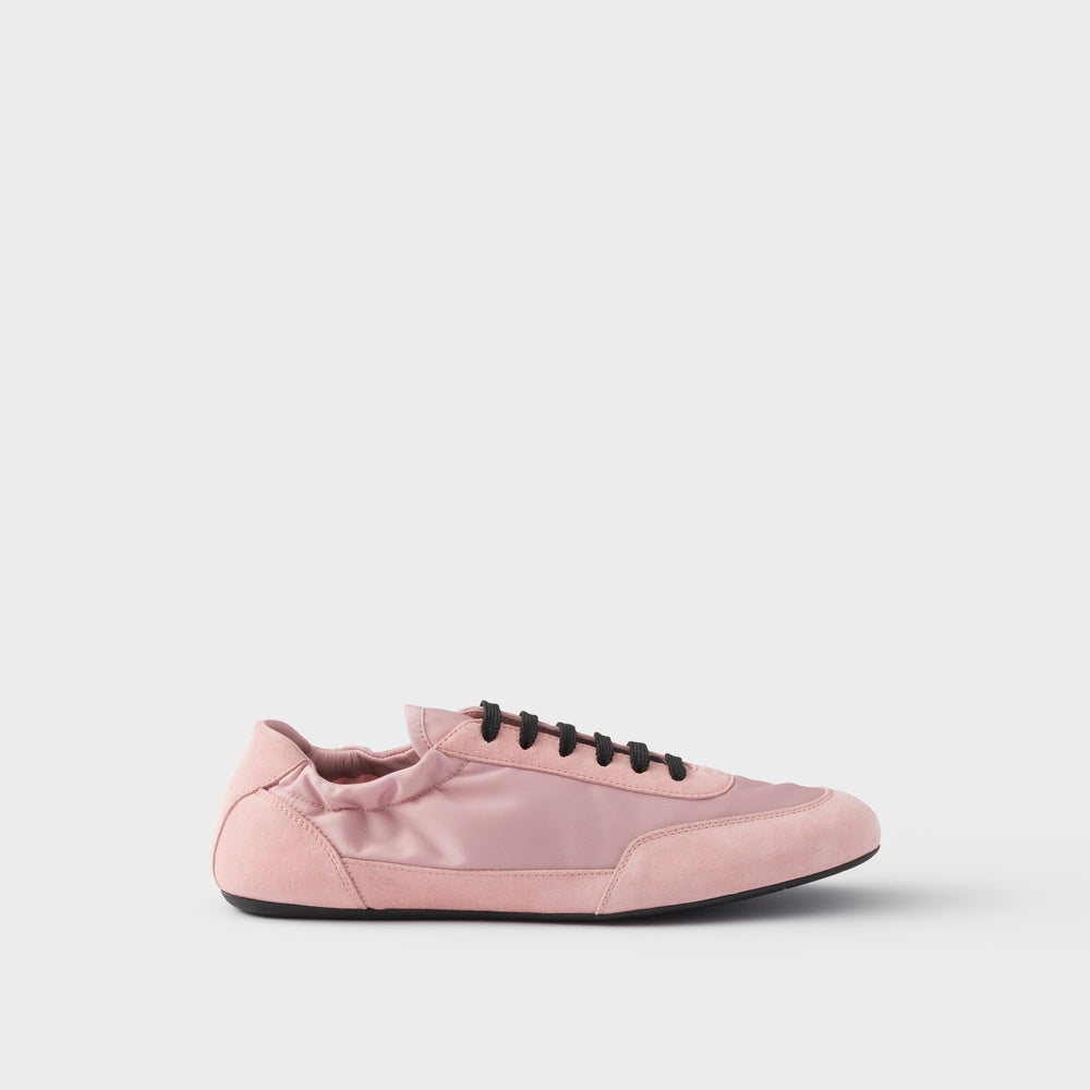 Collapse Re-Nylon and suede sneakers