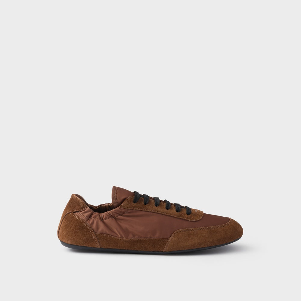 Collapse Re-Nylon and suede sneakers