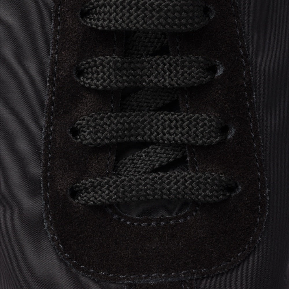 Collapse Re-Nylon and suede sneakers with metal toecap