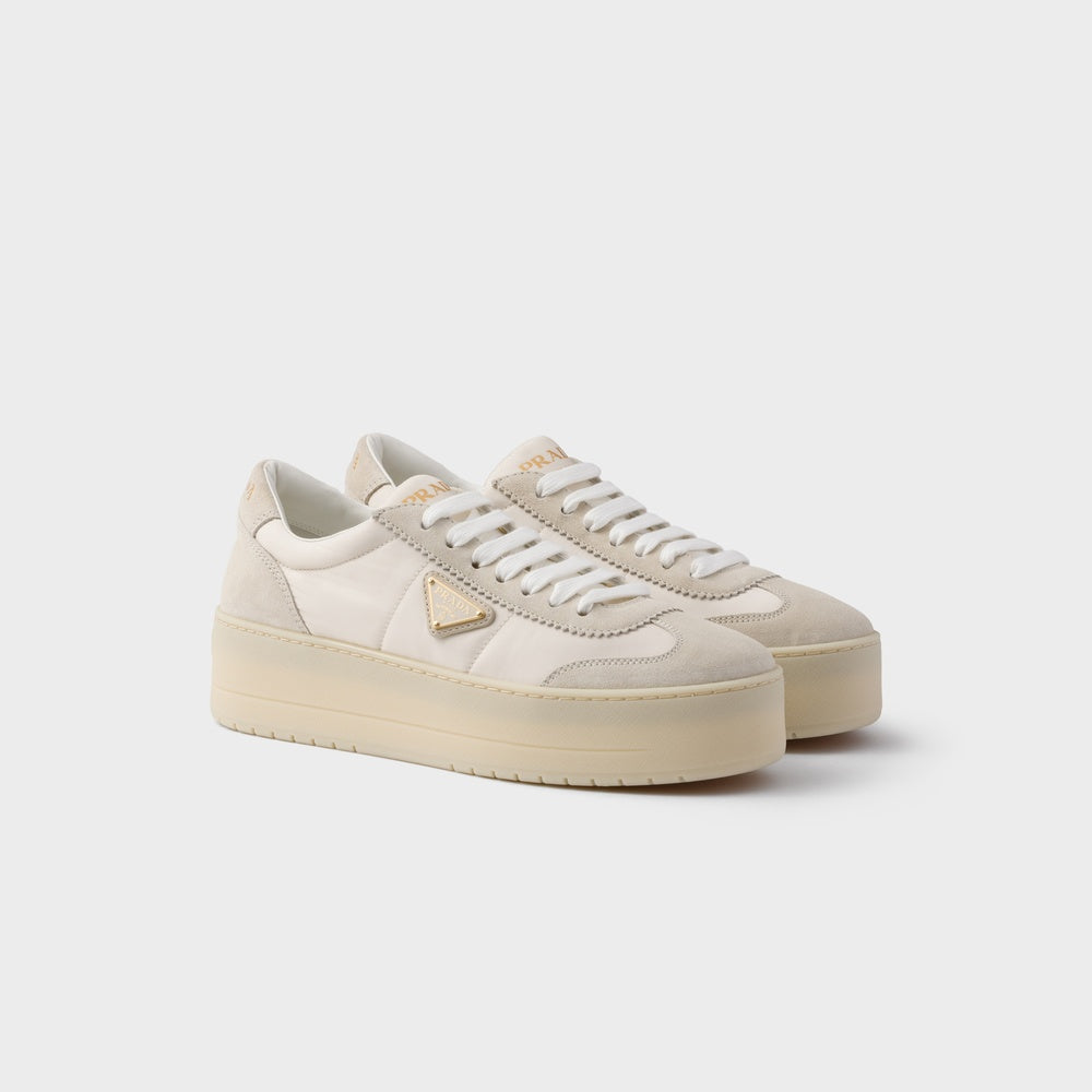 Downtown Bold nylon and suede sneakers