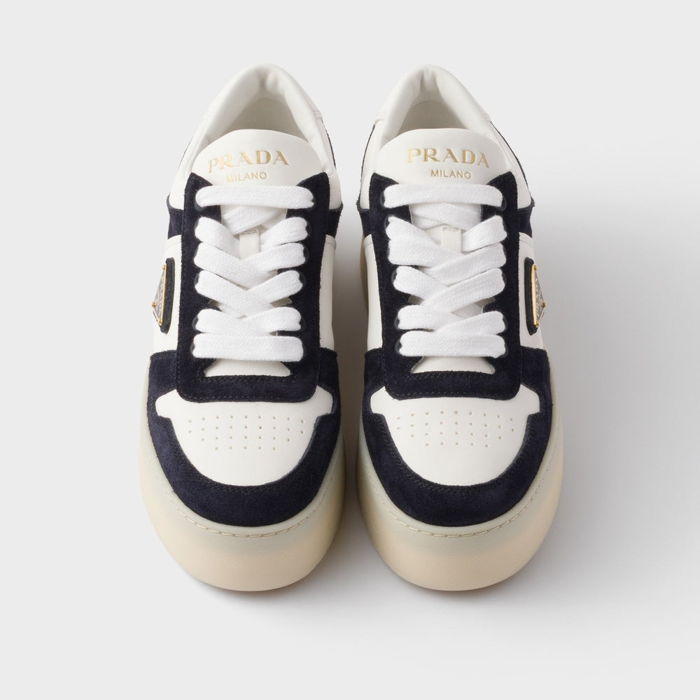 Downtown Bold nappa leather and suede sneakers