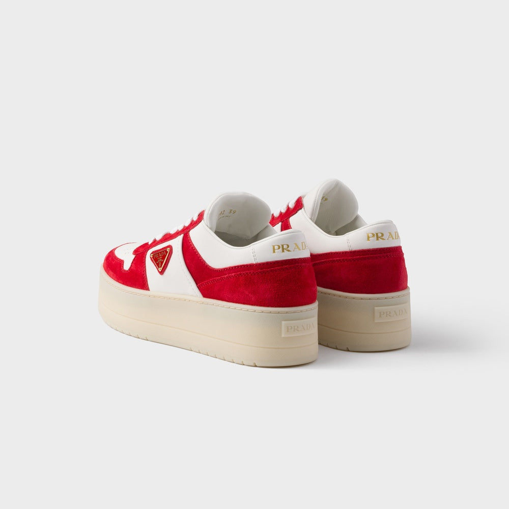 Downtown Bold nappa leather and suede sneakers