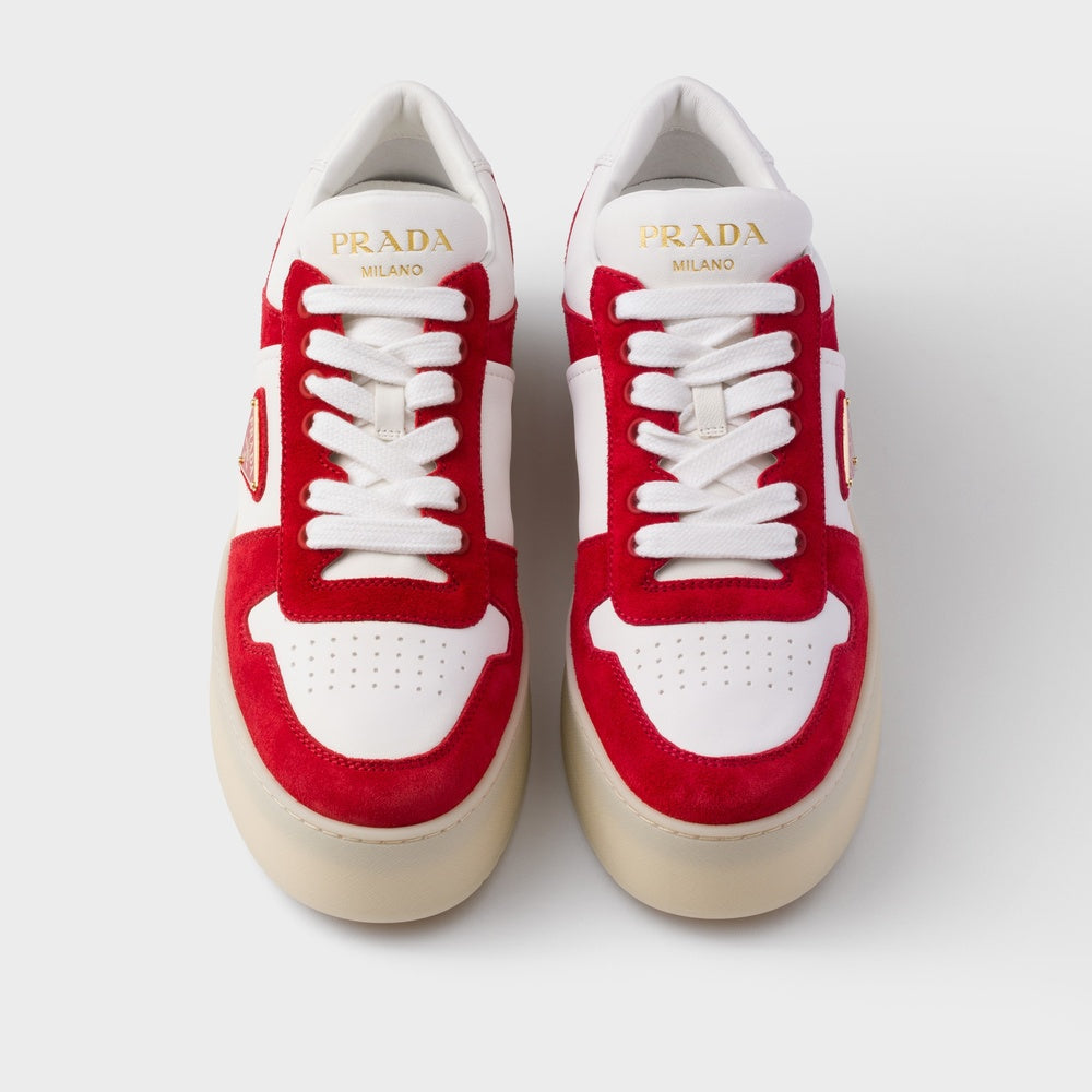 Downtown Bold nappa leather and suede sneakers
