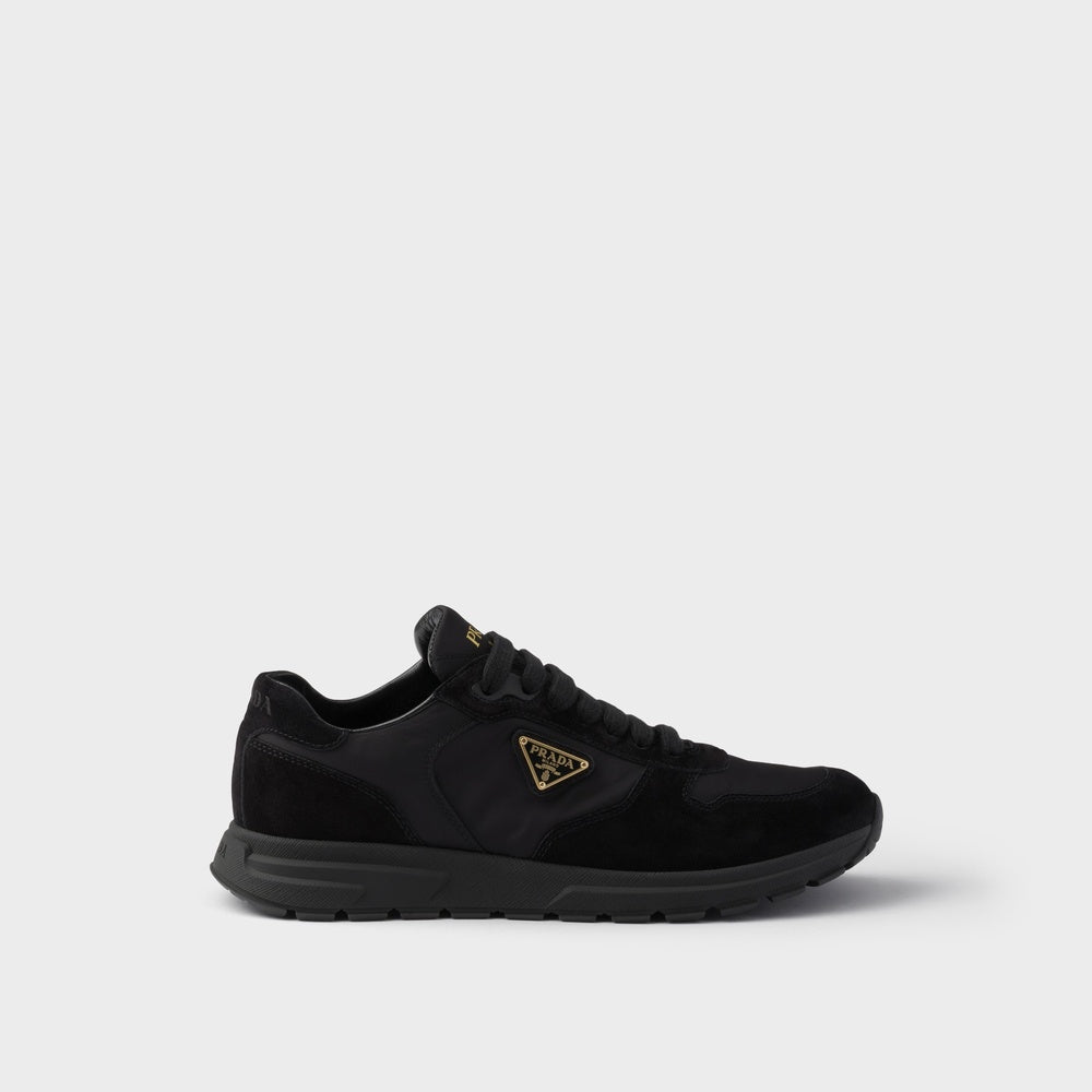 Prax 2.0 Re-Nylon and suede sneakers