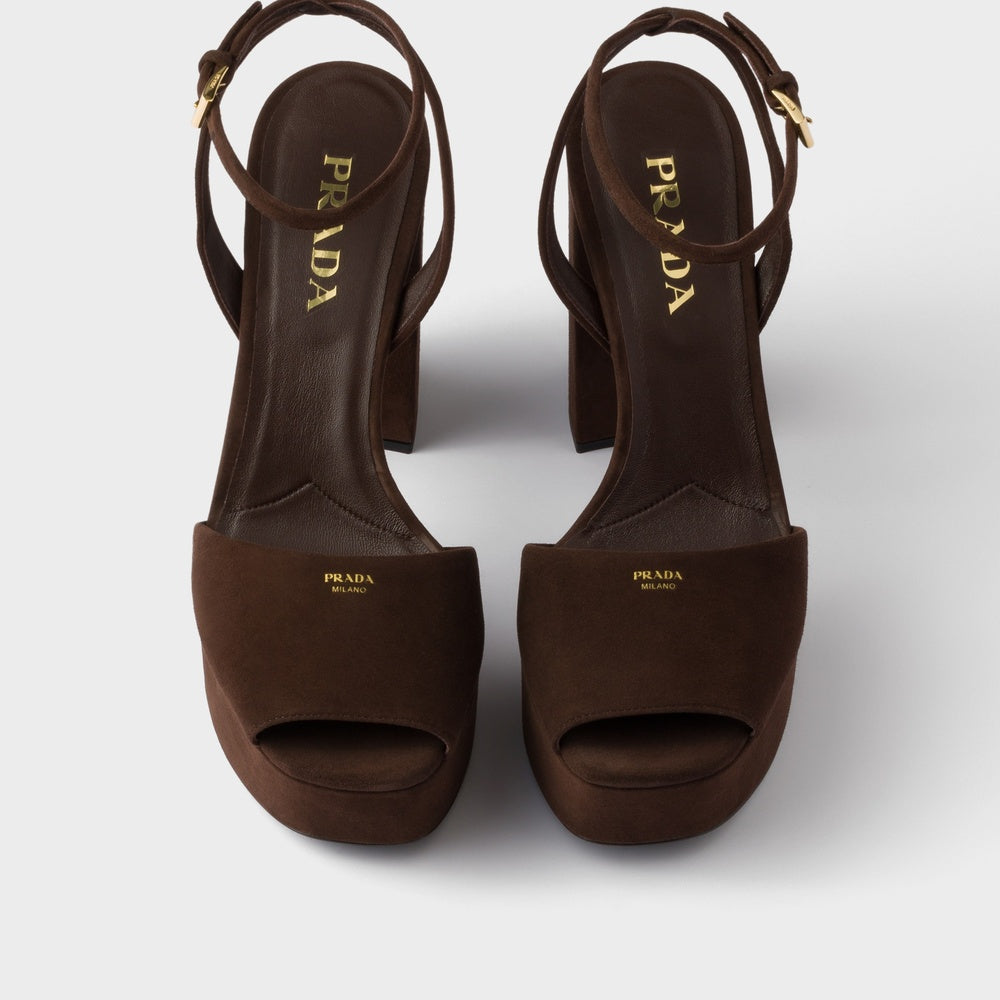 Suede platform sandals