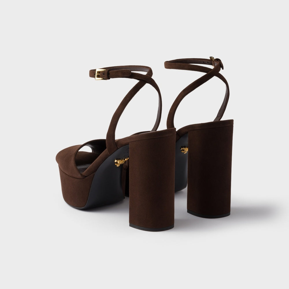 Suede platform sandals