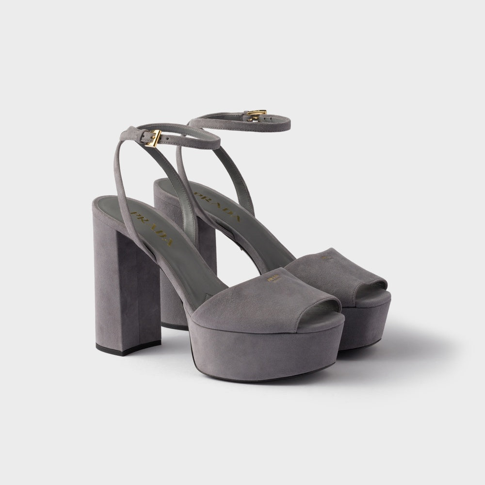 Suede platform sandals