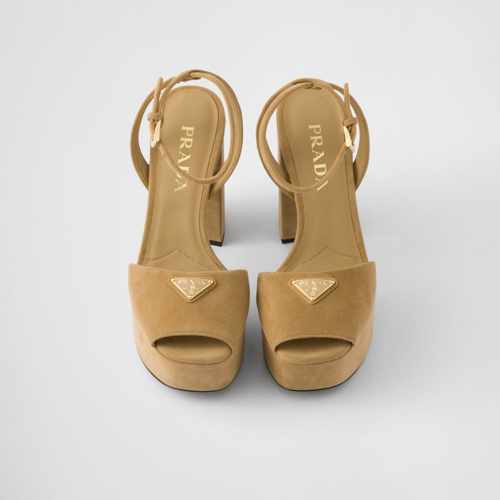 Suede platform sandals