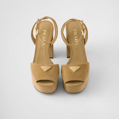 Suede platform sandals