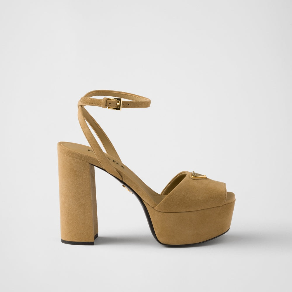 Suede platform sandals