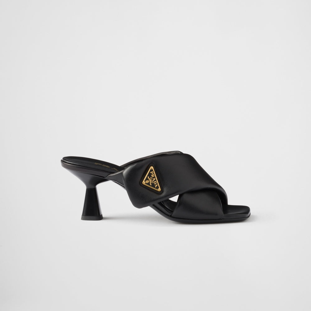 Padded nappa leather sandals