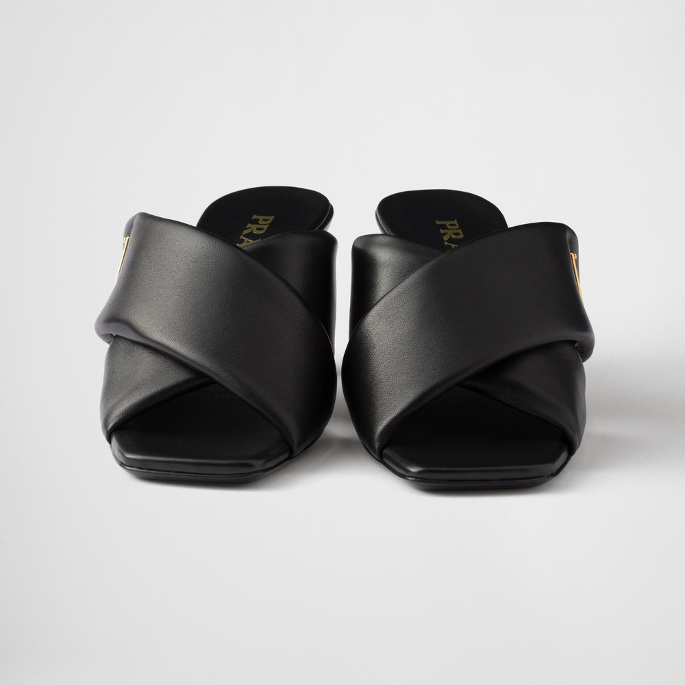 Padded nappa leather sandals
