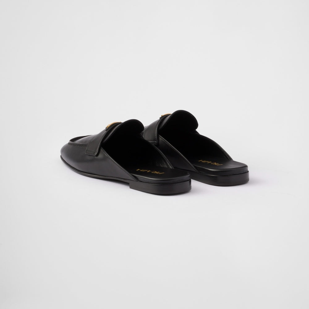 Leather slippers