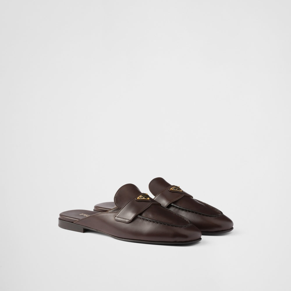 Leather slippers