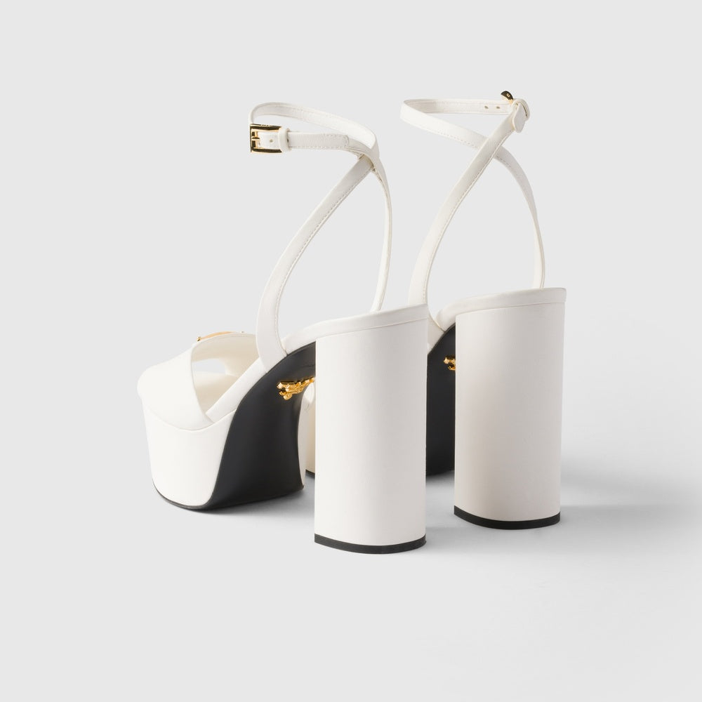 Nappa leather platform sandals