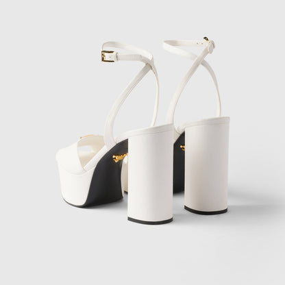 Nappa leather platform sandals
