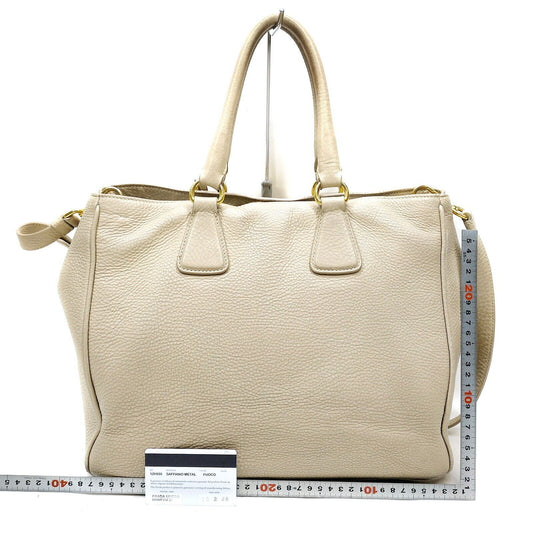 Prada Beige Leather Hand Bag