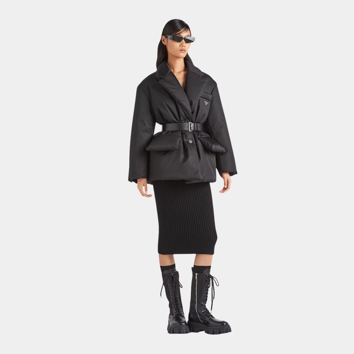 Black Re-Nylon Down Jacket