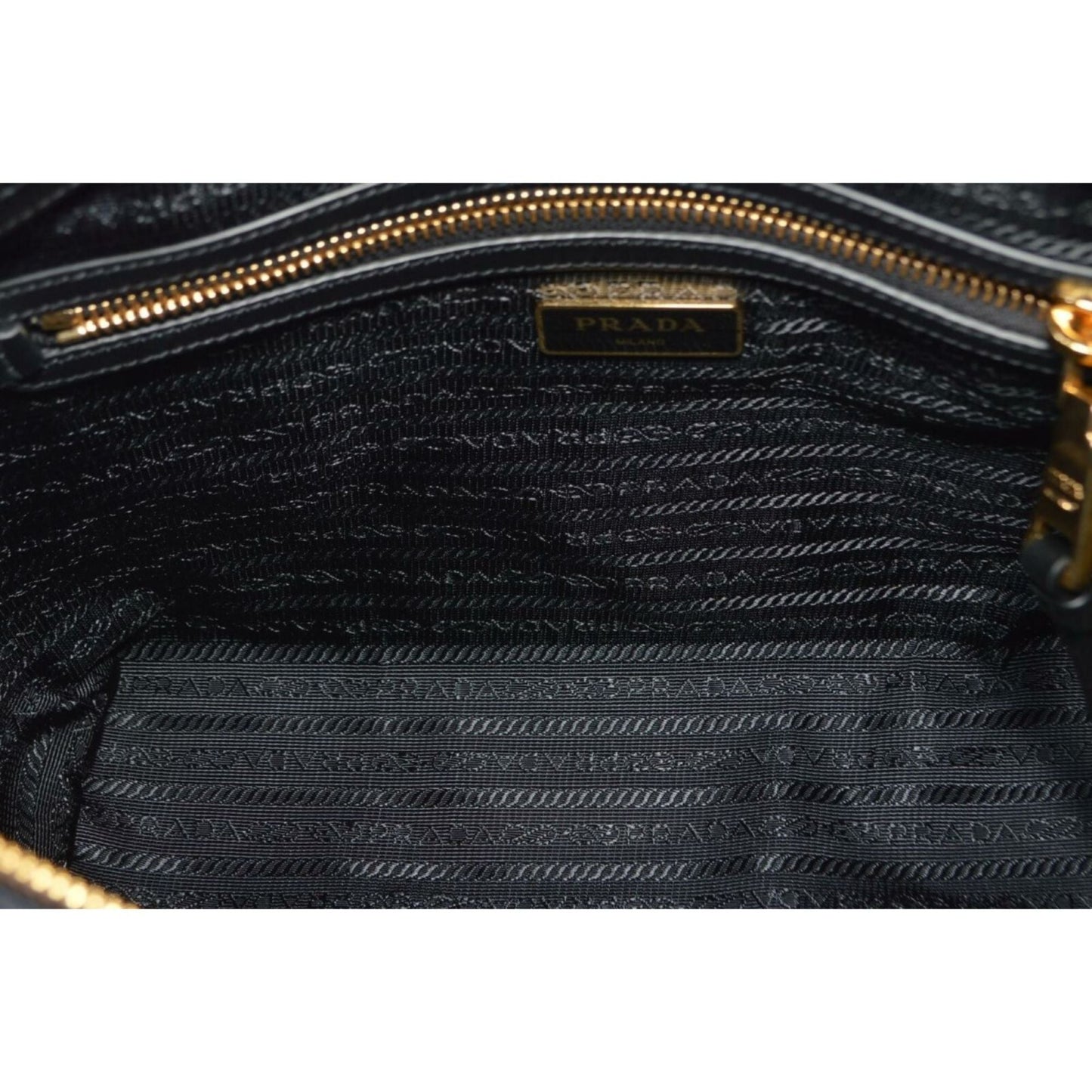 Prada Tessuto Nylon Black Leather Clochette Crossbody Tote Bag