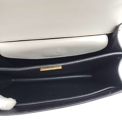 Prada Cahier Leather Black and White Shoulder Bag