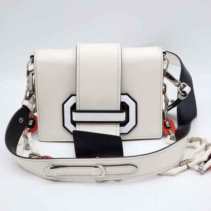 Prada Cahier White Shoulder and Crossbody Bag