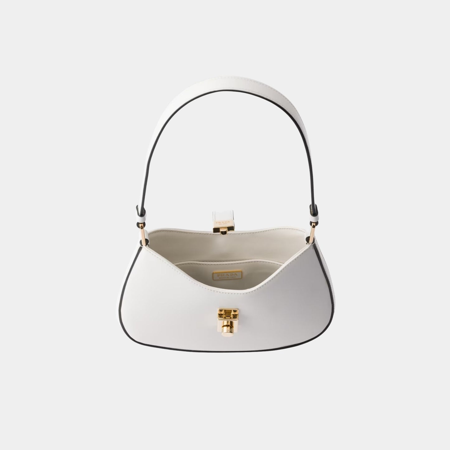 Cleo Brushed Leather Shoulder Bag With Clasp Closure