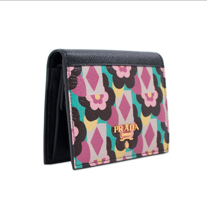 Prada Floral Flap Wallet