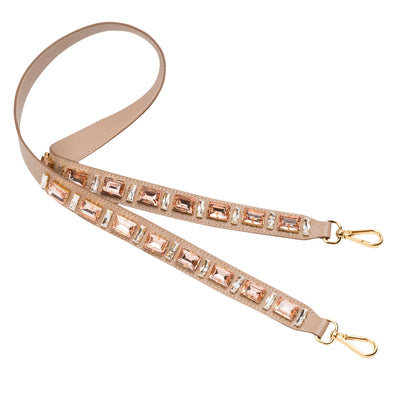 Prada Leather Saffiano Crystal Women's Blush Pink Strap