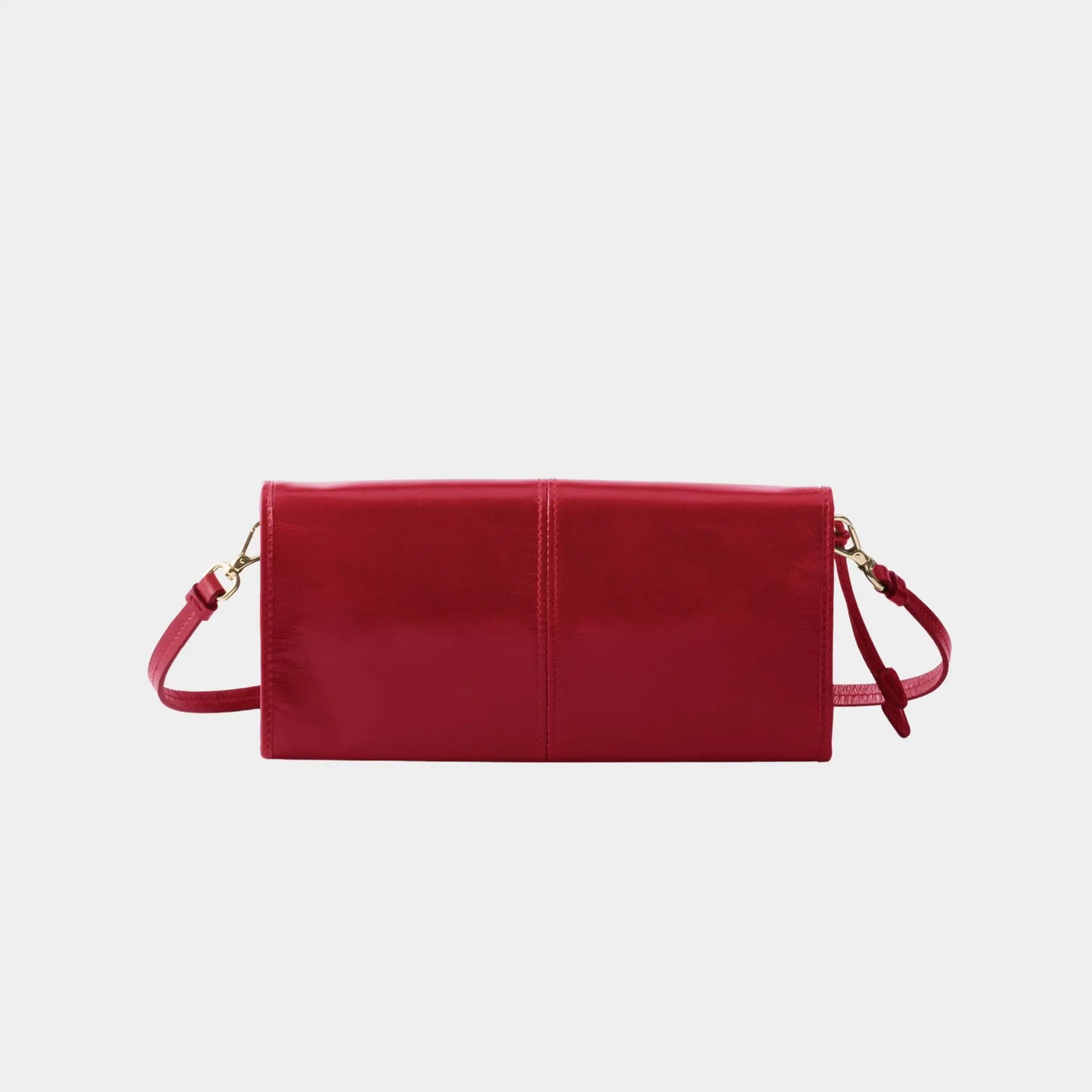 Leather wallet with shoulder strap