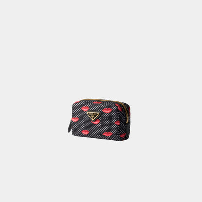 Lipstick Printed Re-Nylon pouch