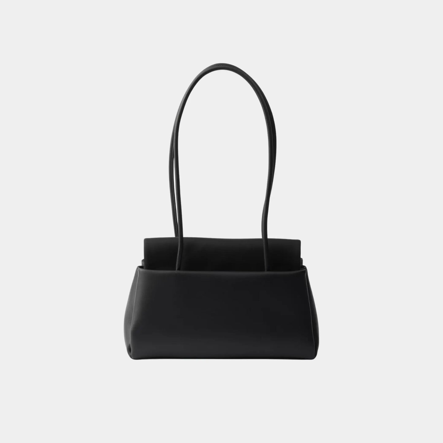 Prada Medium-sized leather bag with Re-Nylon flap