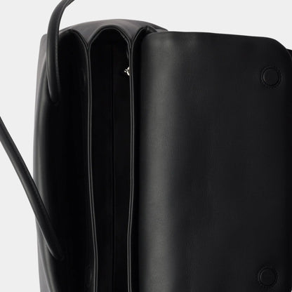 Prada Medium-sized leather bag with Re-Nylon flap