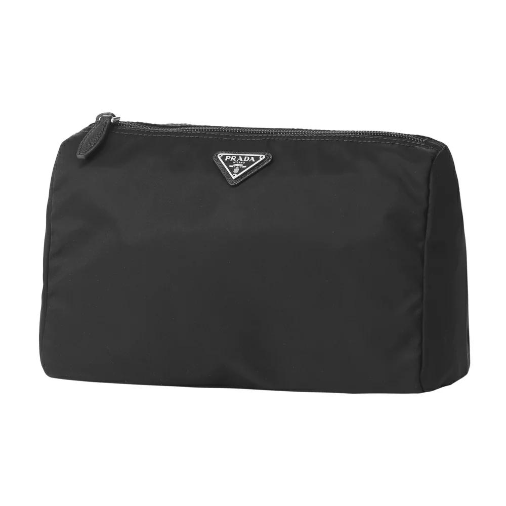 Prada Necessaire Black Tessuto Nylon Small Toiletry Case